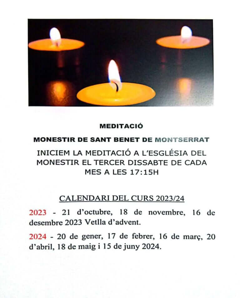 Meditació cristiana a Sant Benet de Montserrat