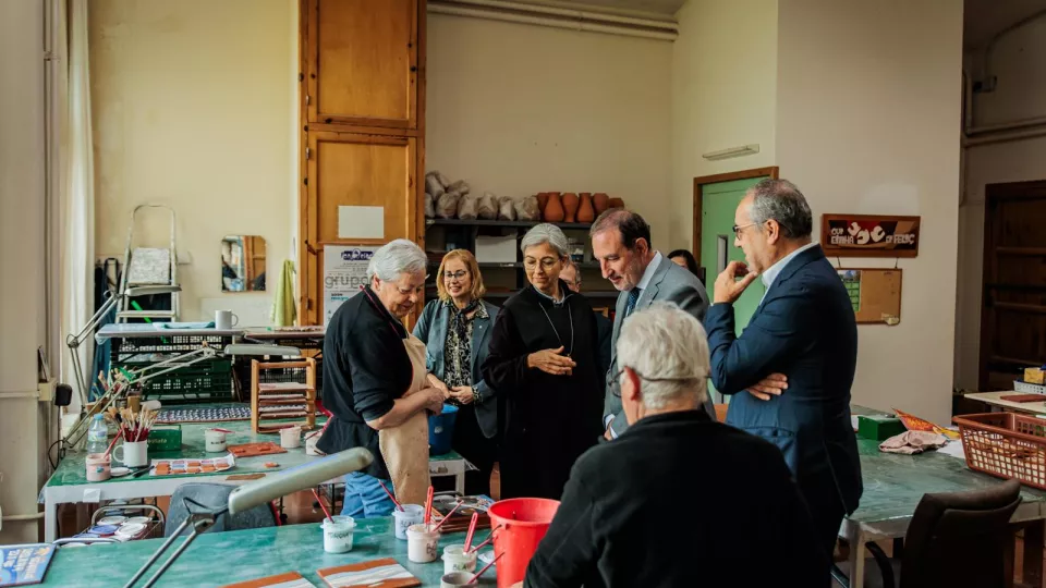 conseller Ramon Espadaler visita el Monestir de Sant Benet